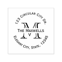 Briefmarke der Monogramm-Letter-Adresse Permastempel