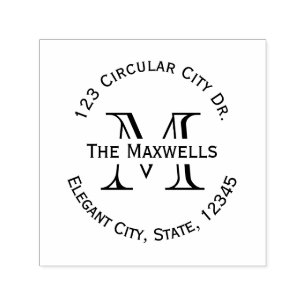 Briefmarke der Monogramm-Letter-Adresse Permastempel