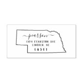 Briefmarke der Nebraska-Rücksendeadresse Permastempel (Design)