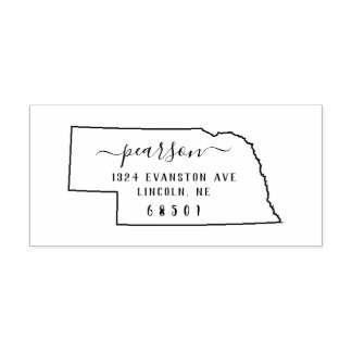 Briefmarke der Nebraska-Rücksendeadresse Permastempel