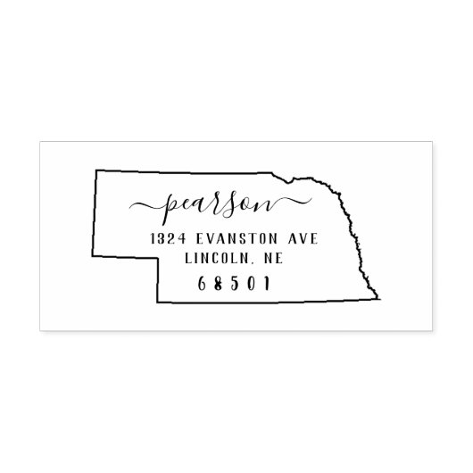 Briefmarke der Nebraska-Rücksendeadresse Permastempel (Design)