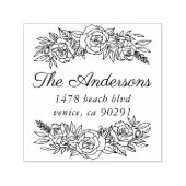 Briefmarke der niedlichen Adresse mit Kranz von Ro Permastempel (Design)