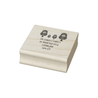 Briefmarke der niedlichen Highland-Cow-Adresse Gummistempel