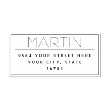 Briefmarke der personalisierten Rücksendeadresse