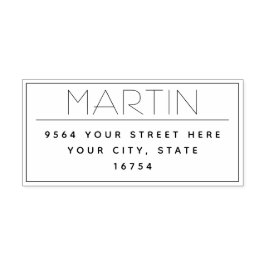 Briefmarke der personalisierten Rücksendeadresse Permastempel