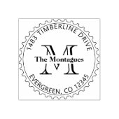 Briefmarke der postalischen Briefmarke Runde Rücks Gummistempel (Prägung)