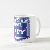 Briefmarke der Postarbeiterin der ersten Klasse La Kaffeetasse (VorderseiteRechts)