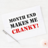 Briefmarke der Rechnungslegung und der Finanzmonat Rechteckiger Aufkleber (Umschlag)