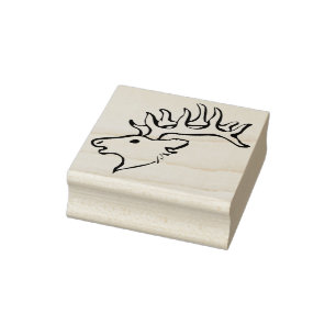 Briefmarke der Rentiere Gummistempel