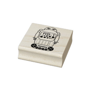 Briefmarke der Roboterkunst Gummistempel