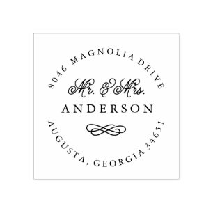 Briefmarke der Rücksendeadresse Gummistempel