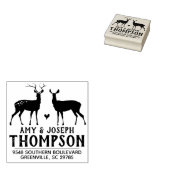 Briefmarke der Rücksendeadresse - Hochzeittiere Gummistempel (Stempel)