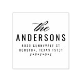 Briefmarke der Rücksendeadresse mit extravagantem Gummistempel (Prägung)