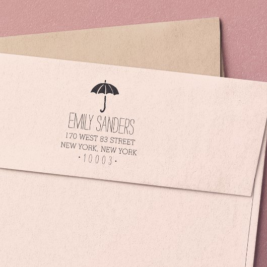 Briefmarke der Rücksendeadresse Permastempel