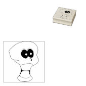 Briefmarke der Schädeldarstellung Gummistempel (Stempel)