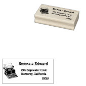 Briefmarke der Schreibmaschinenadresse Gummistempel (Stempel)