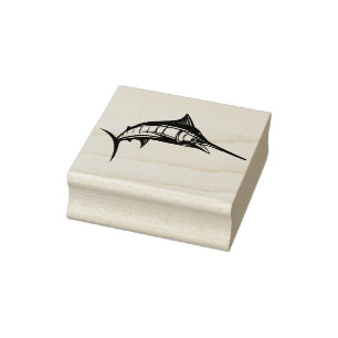 Briefmarke der Schwertfischkunst Gummistempel