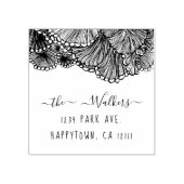 Briefmarke der seashell-Rücksendeadresse Gummistempel (Prägung)