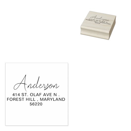 Briefmarke der Selbstfarbadresse - Geschenk für de Gummistempel (Stempel)