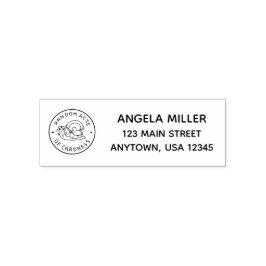 Briefmarke der selbstfarbigen Adresse mit Logo Permastempel