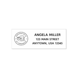 Briefmarke der selbstfarbigen Adresse mit Logo Permastempel