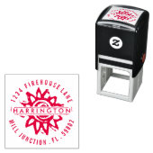 Briefmarke der Sonnenblumen-Selbstfarben-Rücksende Permastempel (Beispiel)