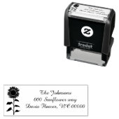 Briefmarke der Sonnenblumenadresse Permastempel (Beispiel)