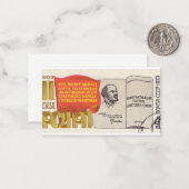 Briefmarke der sowjetischen Postdienste mit Lenin Mitteilungskarte (Vorderseite/Rückseite Beispiel)
