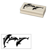 Briefmarke der springenden Delphine Gummistempel (Stempel)