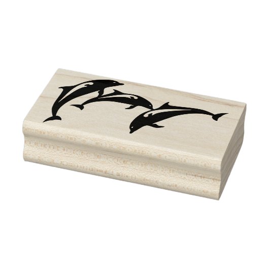Briefmarke der springenden Delphine Gummistempel (Stempel)