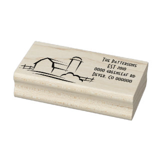 Briefmarke der Stalladresse Gummistempel