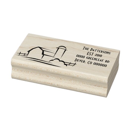 Briefmarke der Stalladresse Gummistempel (Stempel)