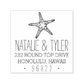 Briefmarke der Starfish Rücksendeadresse Permastempel (Design)