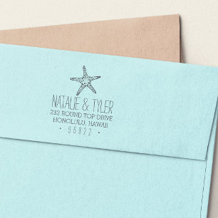Briefmarke der Starfish Rücksendeadresse Permastempel