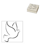 Briefmarke der Taube-Illustration Gummistempel (Stempel)