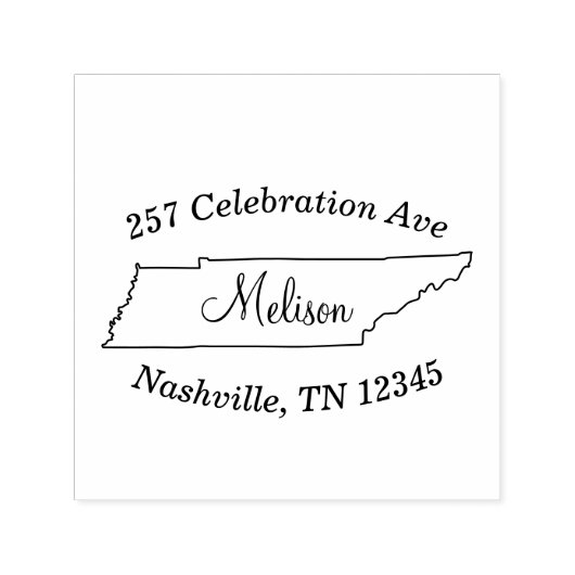 Briefmarke der Tennessee-Rücksendeadresse Permastempel (Design)