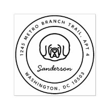 Briefmarke der tibetischen Mastiff-Rücksendeadress