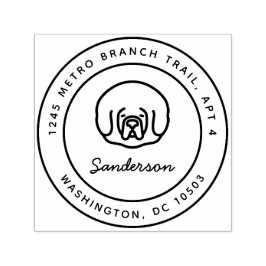 Briefmarke der tibetischen Mastiff-Rücksendeadress Permastempel