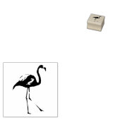 Briefmarke der Tierkunst, Flamingo-Silhouette nied Gummistempel (Stempel)