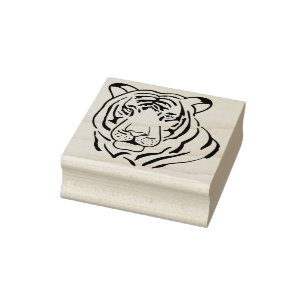 Briefmarke der Tigerface Gummistempel