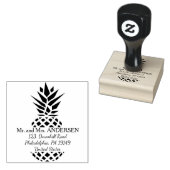 Briefmarke der tropischen Adresse | Ananas-Briefma Gummistempel (Stempel)
