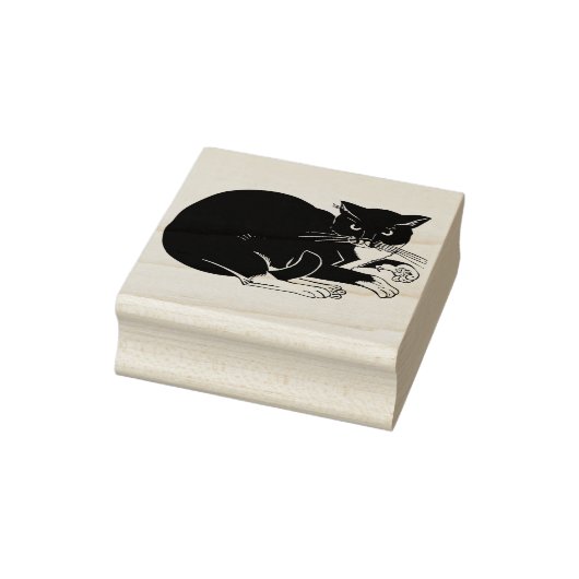 Briefmarke der Tuxedo-Katzenkatze Gummistempel (Stempel)