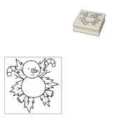 Briefmarke der Urlaubssnowmannskunst Gummistempel (Stempel)