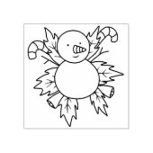 Briefmarke der Urlaubssnowmannskunst Gummistempel (Prägung)