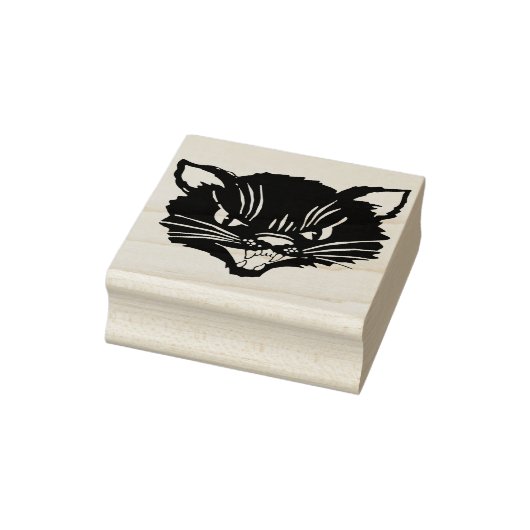 Briefmarke der verrückten Katze Gummistempel (Stempel)