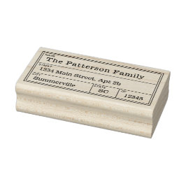 Briefmarke der Vintagen Adresse Postleitzahl Rücks Gummistempel