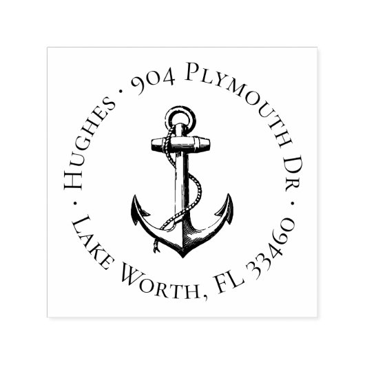 Briefmarke der Vintagen Ankeradresse Permastempel (Design)