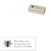 Briefmarke der Vintagen Bienen-Rücksendeadresse Gummistempel (Stempel)