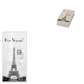 Briefmarke der Vintagen Eiffelturm-Postkarte Gummistempel (Stempel)