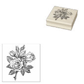 Briefmarke der Vintagen Rose Gummistempel (Stempel)